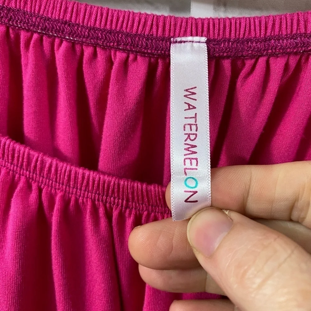 Watermelon Womens Plus Size 2XL Pink Off Shoulder Bell Sleeve Tunic Top - Picture 4 of 5